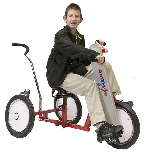Amtryke bike being ridden by a child.